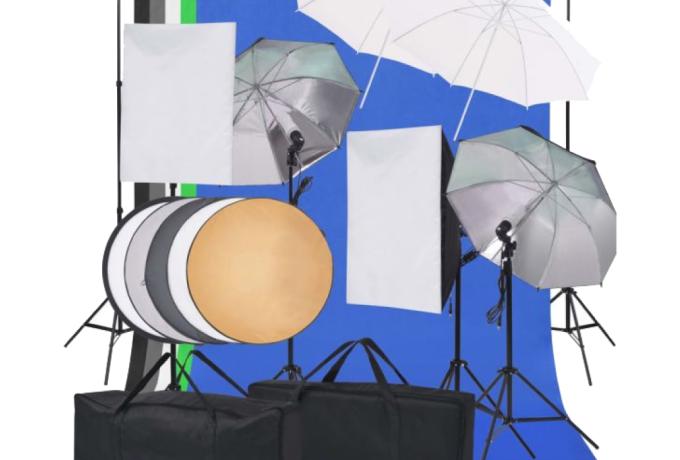 Kit de iluminação para estúdio fotográfico